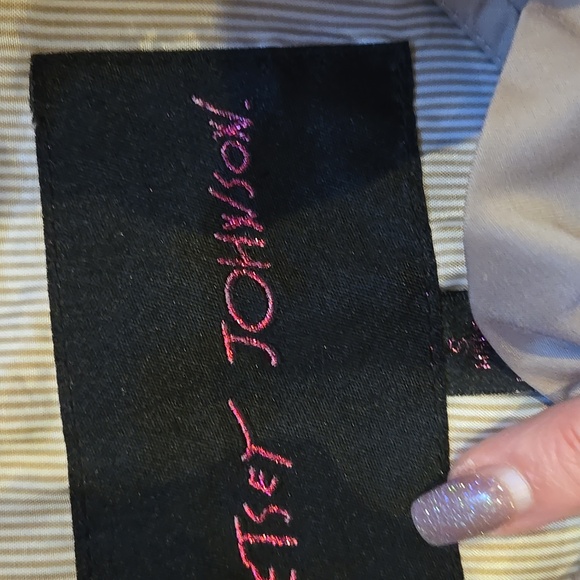 Betsey Johnson Unique Tan/Taupe Ruffle Accent Trench Coat - Picture 7 of 11